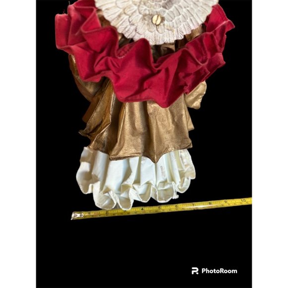 Vintage Fabric Mache Angle tree Topper in box Home for the holidays - Picture 3 of 7